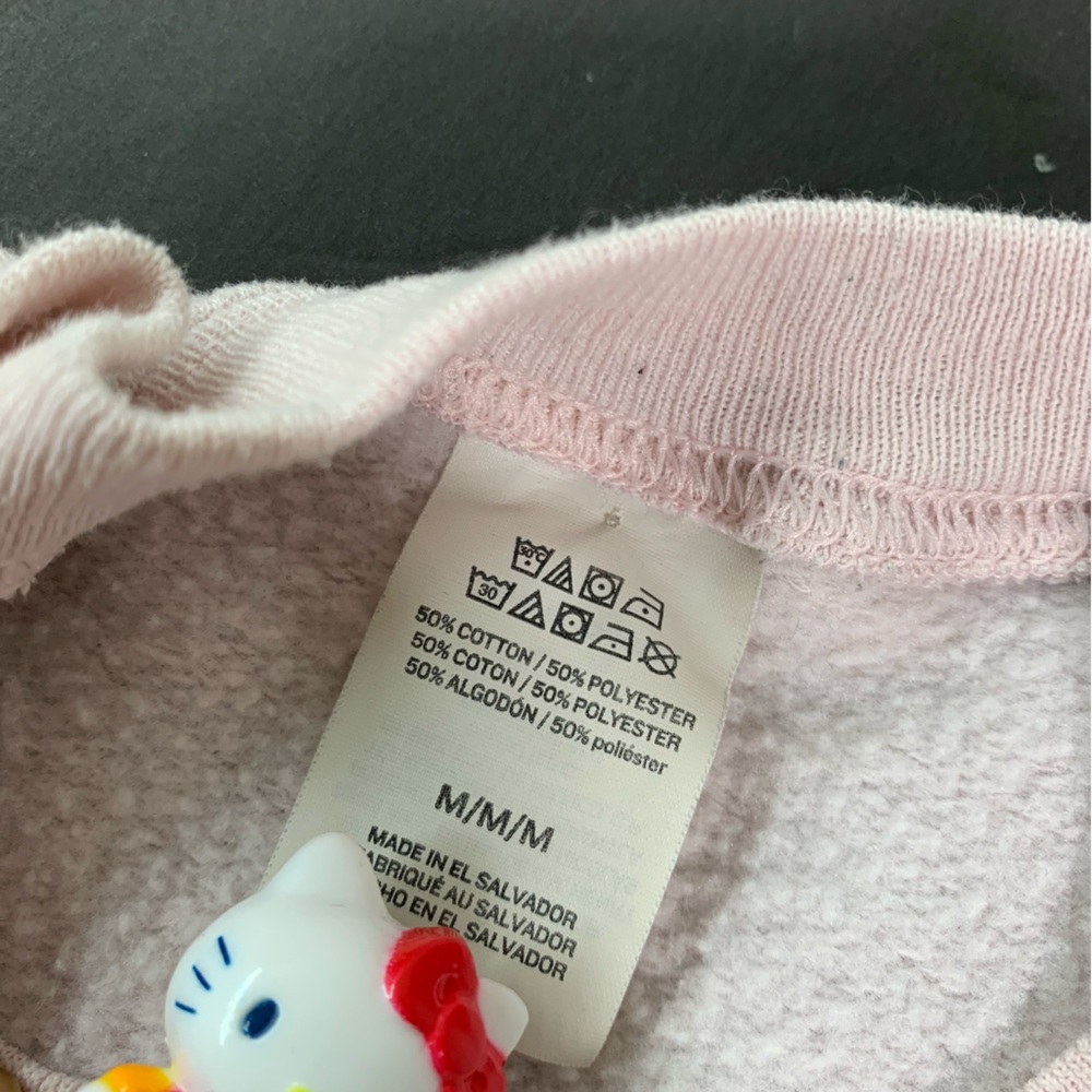 Nike Hello Kitty Custom Crewneck Sweatshirt Women’s Medium Light Pink Pullover - Picture 7 of 11